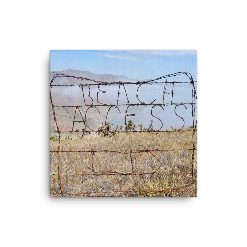 Barbed Wire Beach Access, Catalina Island - Canvas print