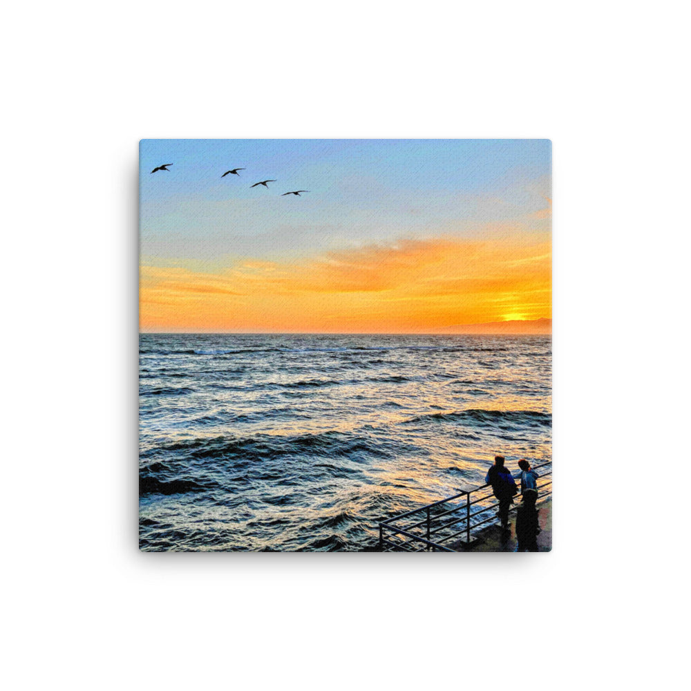 Santa Monica Pier Sunset - Canvas print