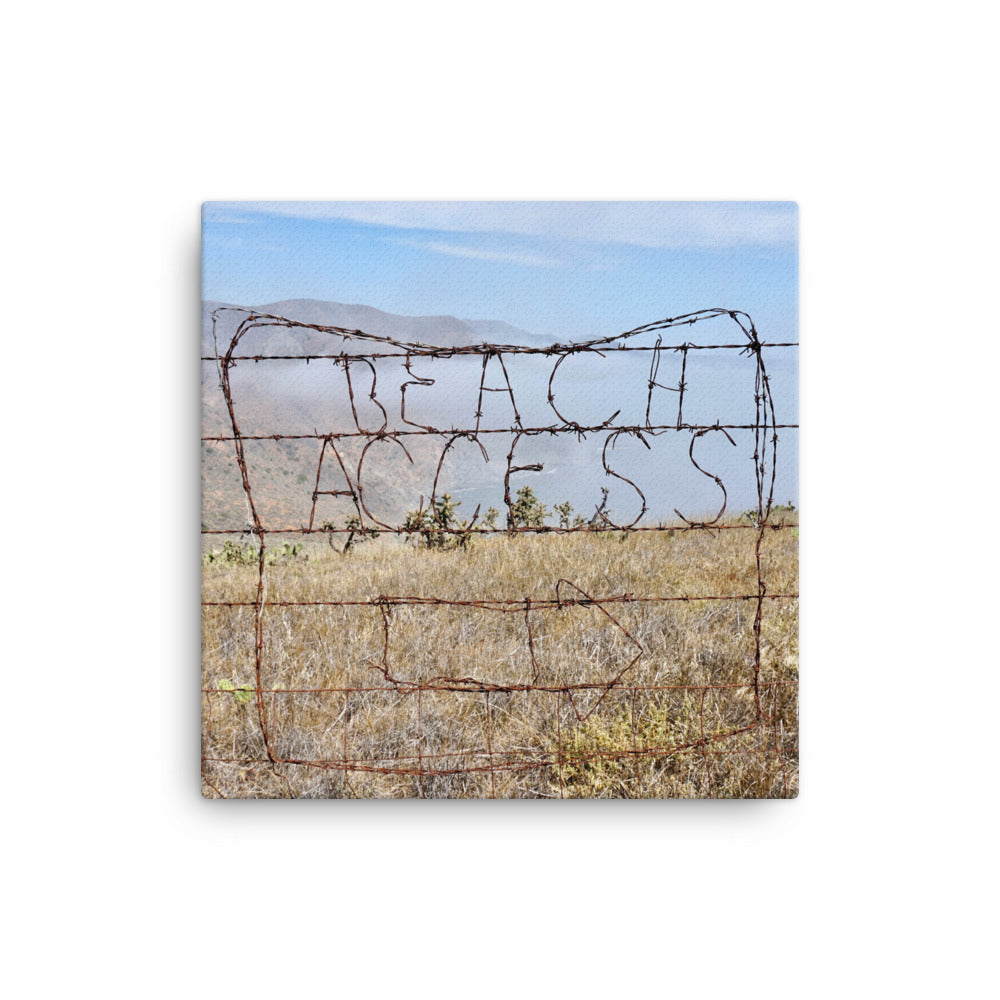 Barbed Wire Beach Access, Catalina Island - Canvas print
