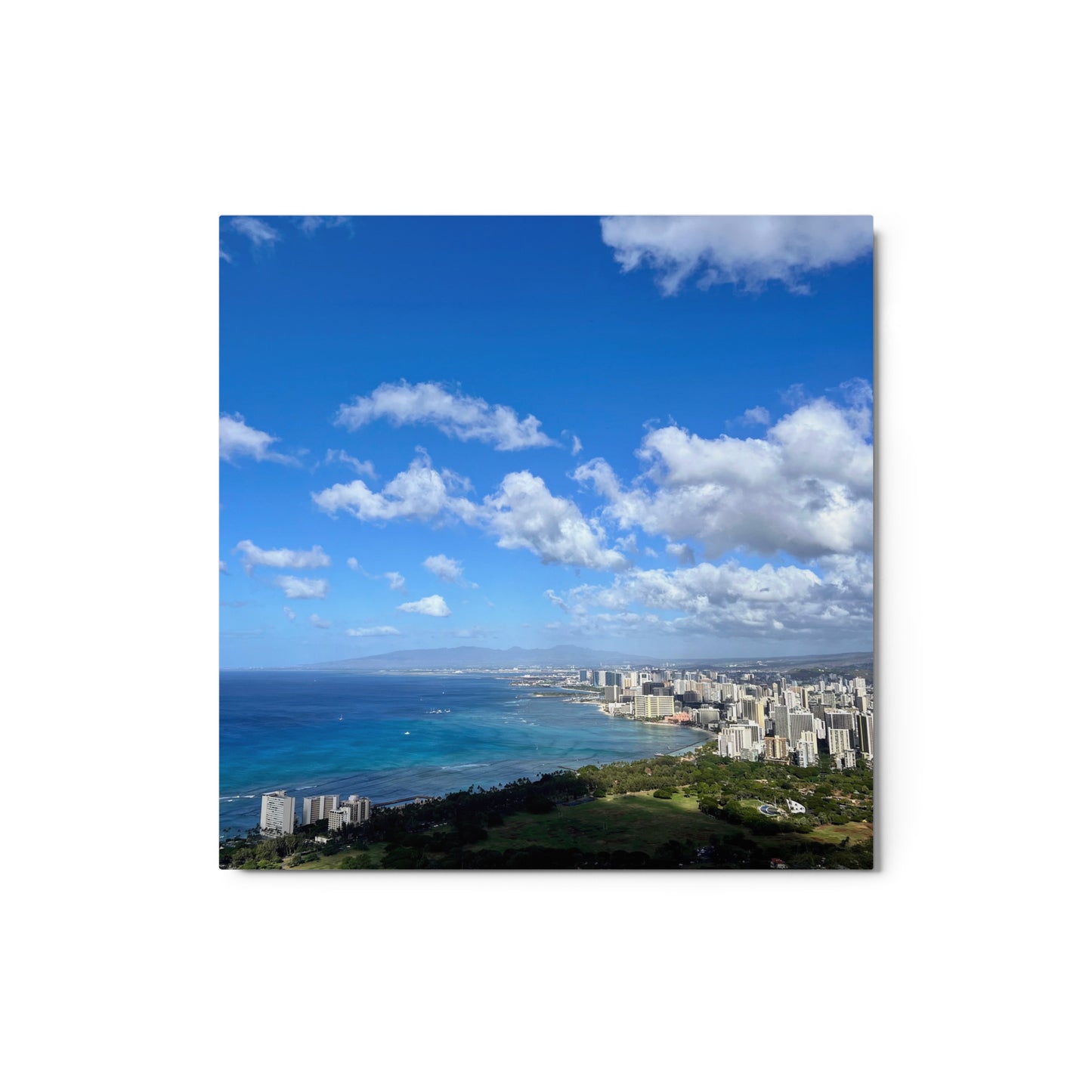 Diamond Head Honolulu Hawaii View - Metal print