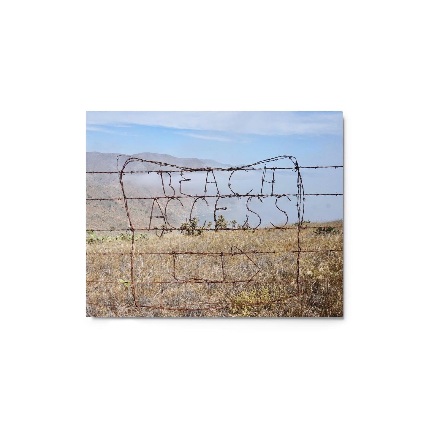 Barbed Wire Beach Access, Catalina Island - Metal prints