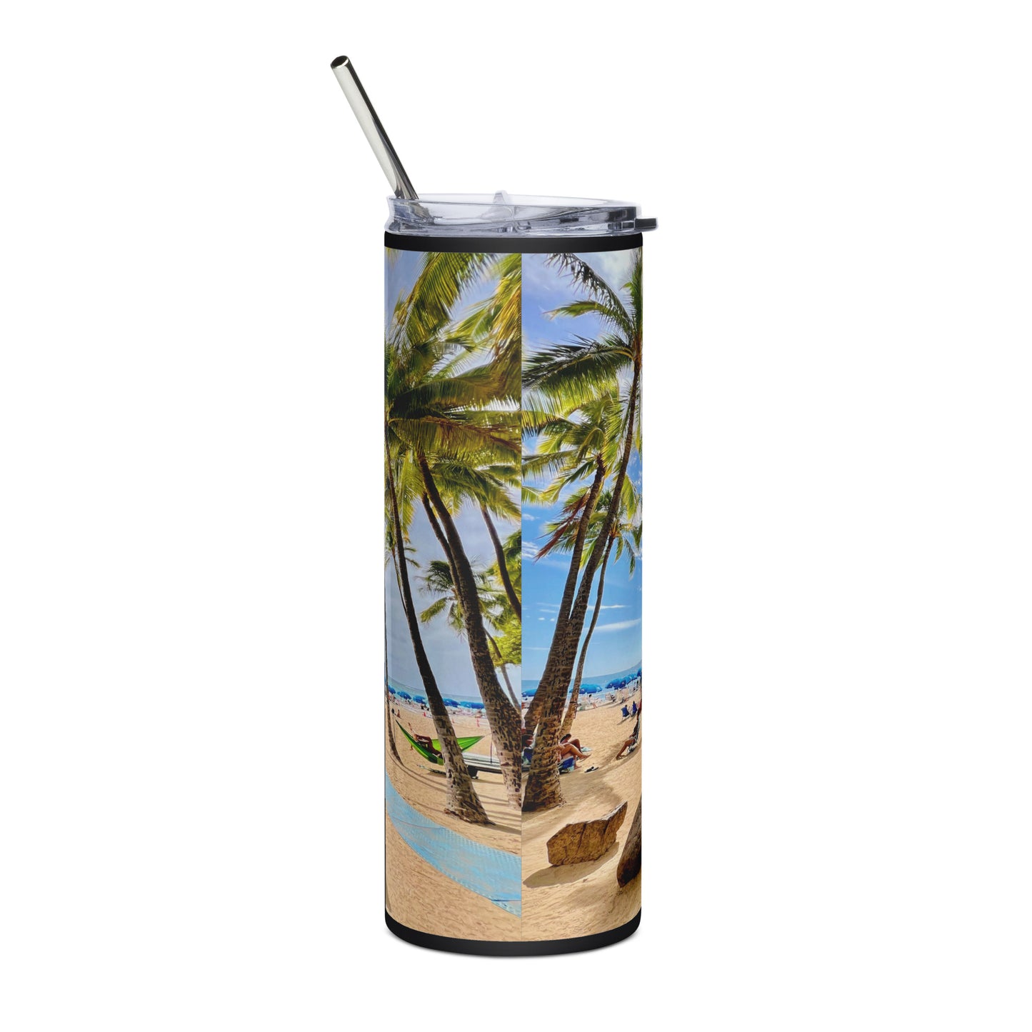 Duke Kahanamoku Statue, Oahu Hawaii - Stainless steel tumbler