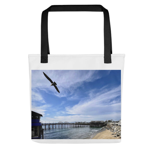 Redondo Beach Pier Fly By - Tote bag