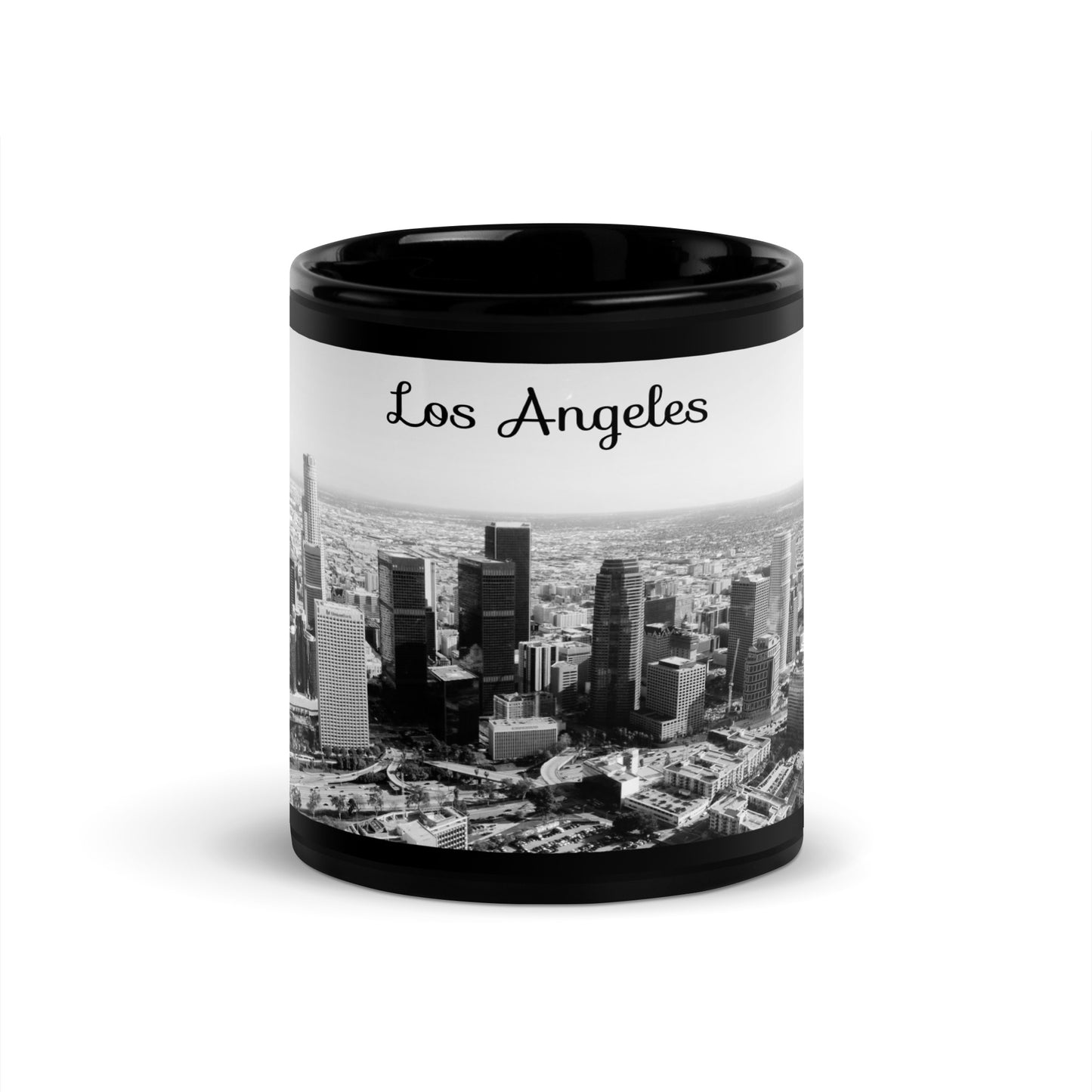 LA Sky Line - Black Glossy Mug