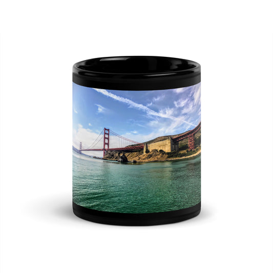 Golden Gate Bridge - Black Glossy Mug