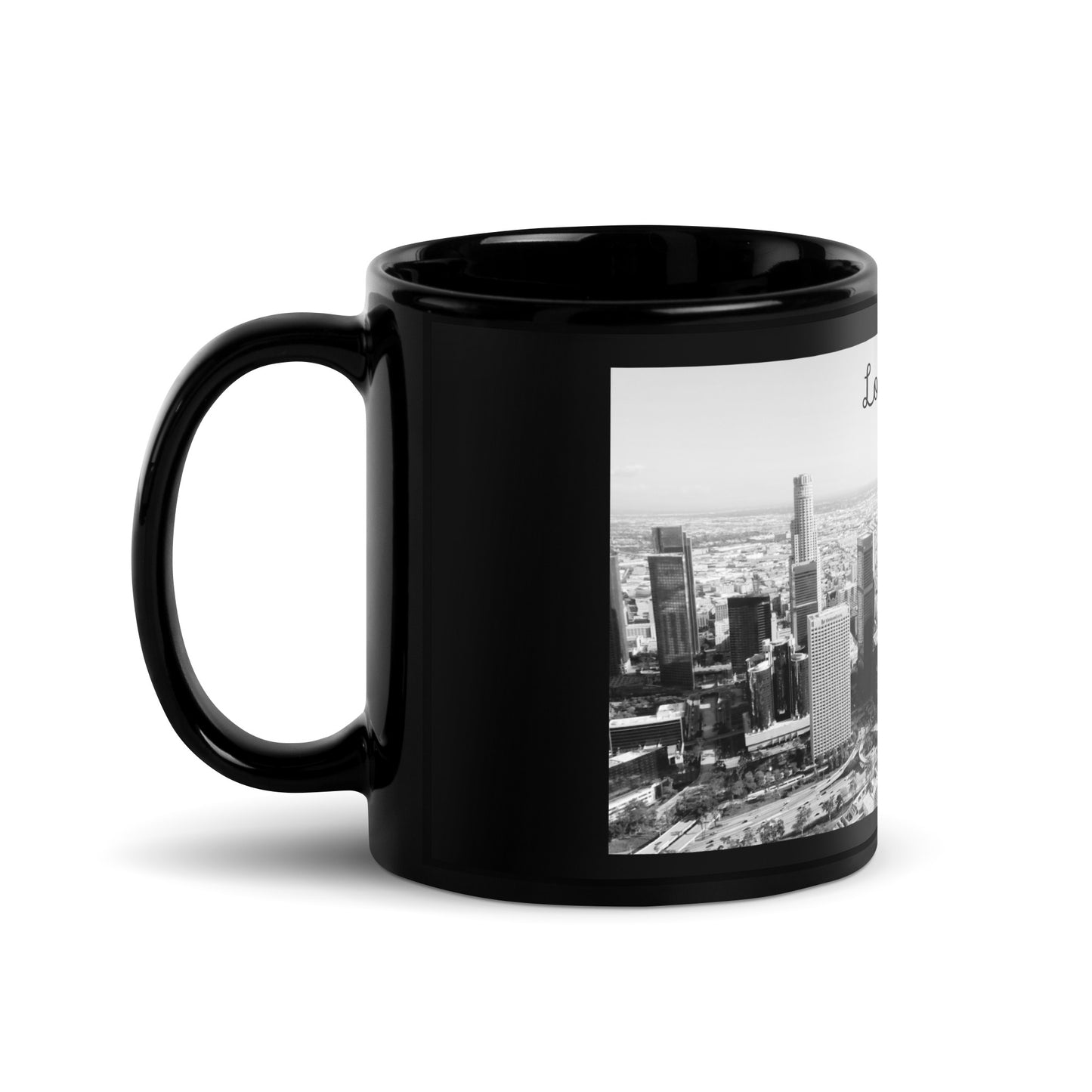 LA Sky Line - Black Glossy Mug