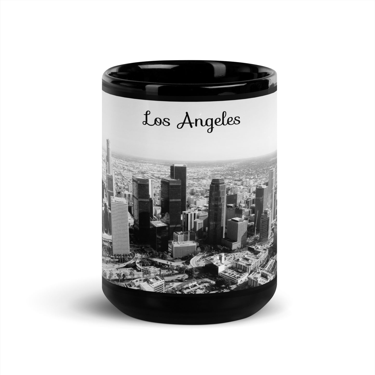 LA Sky Line - Black Glossy Mug