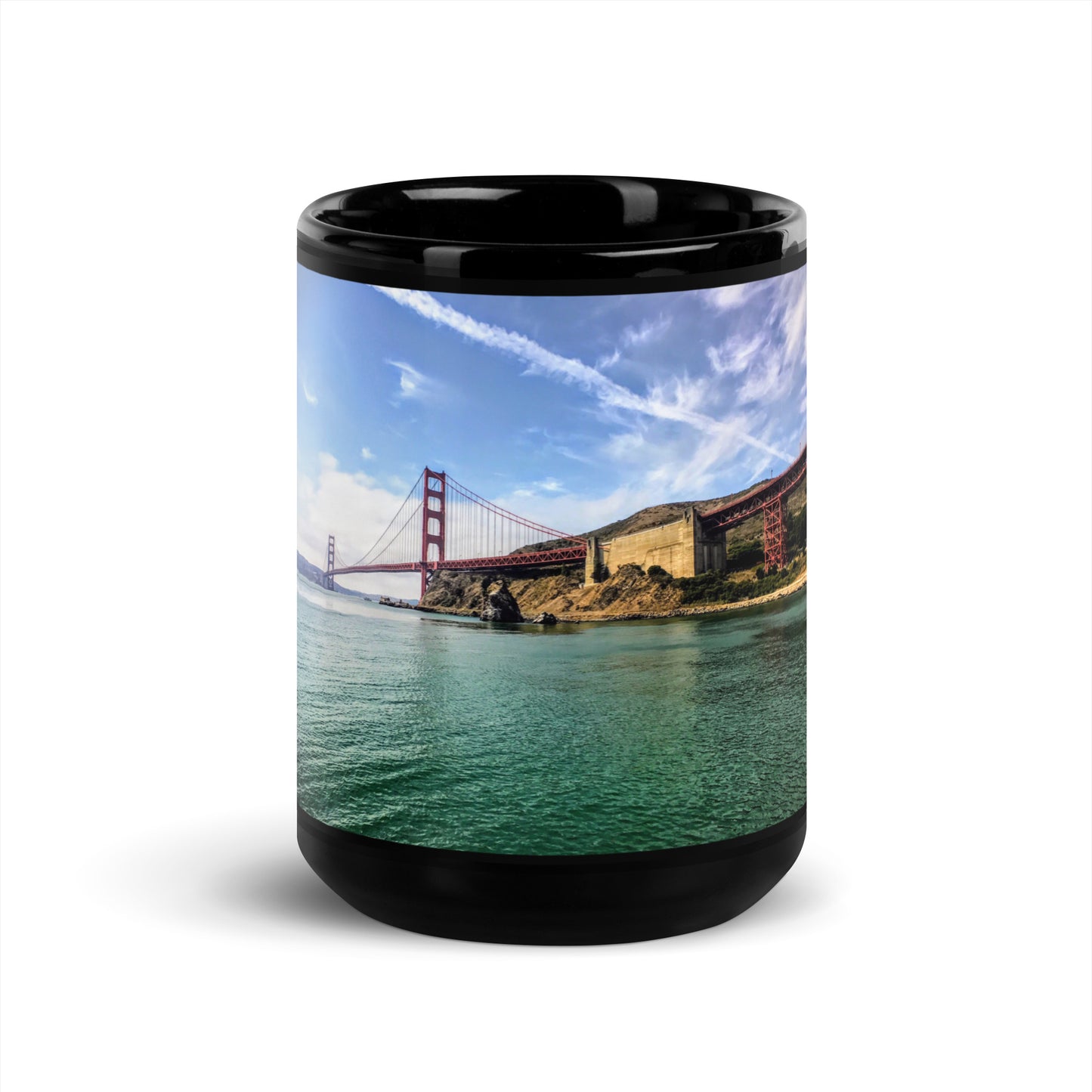 Golden Gate Bridge - Black Glossy Mug