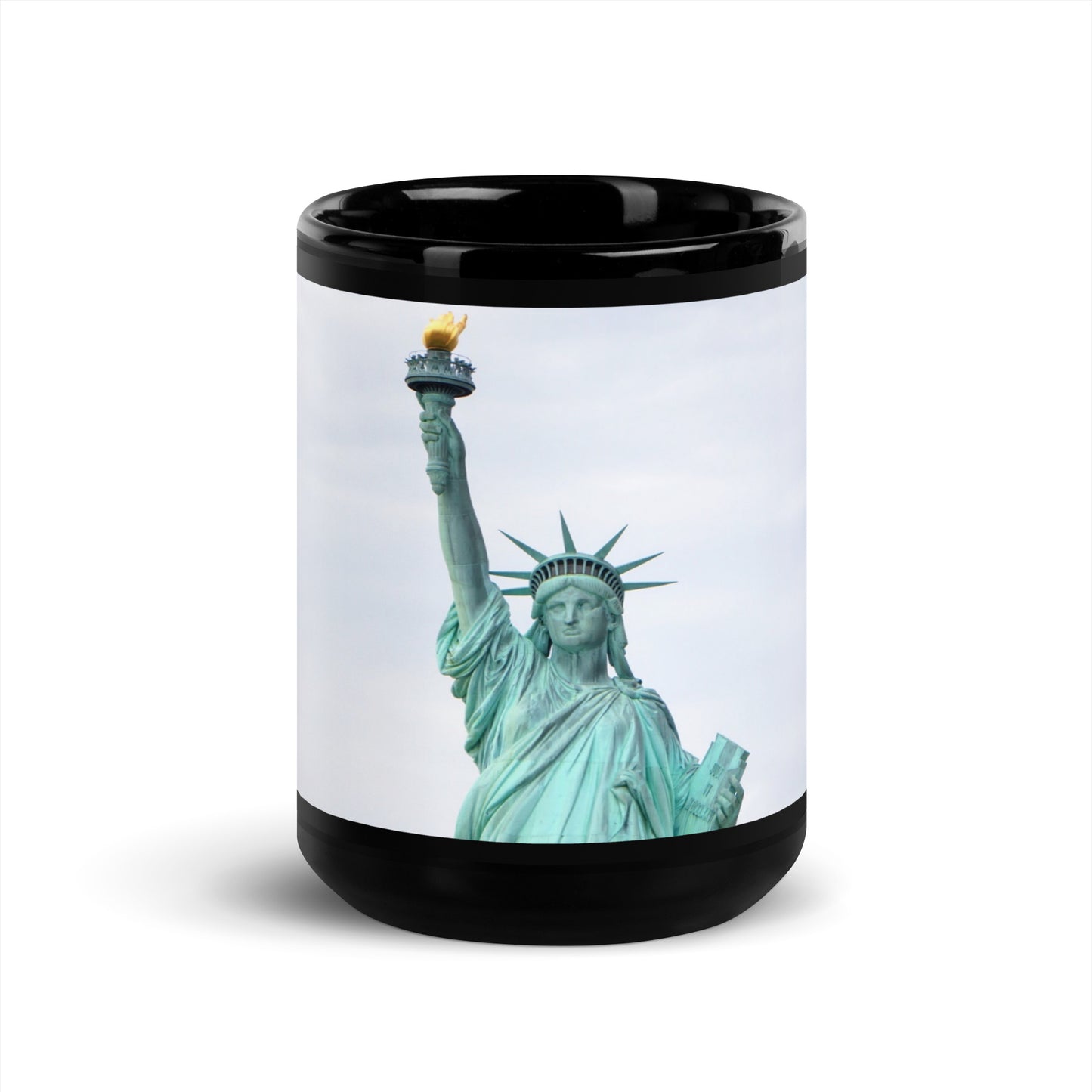 Lady Liberty - Black Glossy Mug