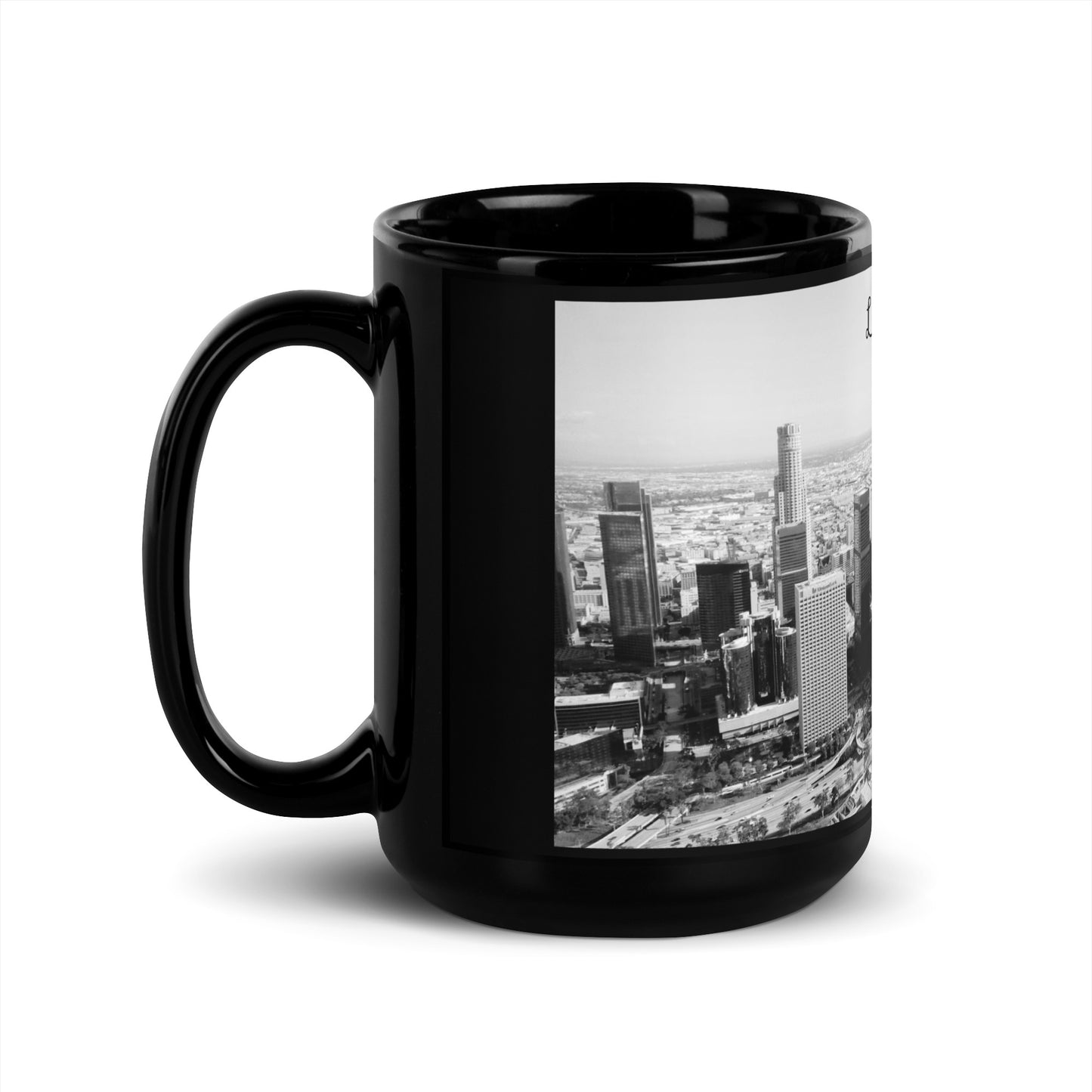 LA Sky Line - Black Glossy Mug