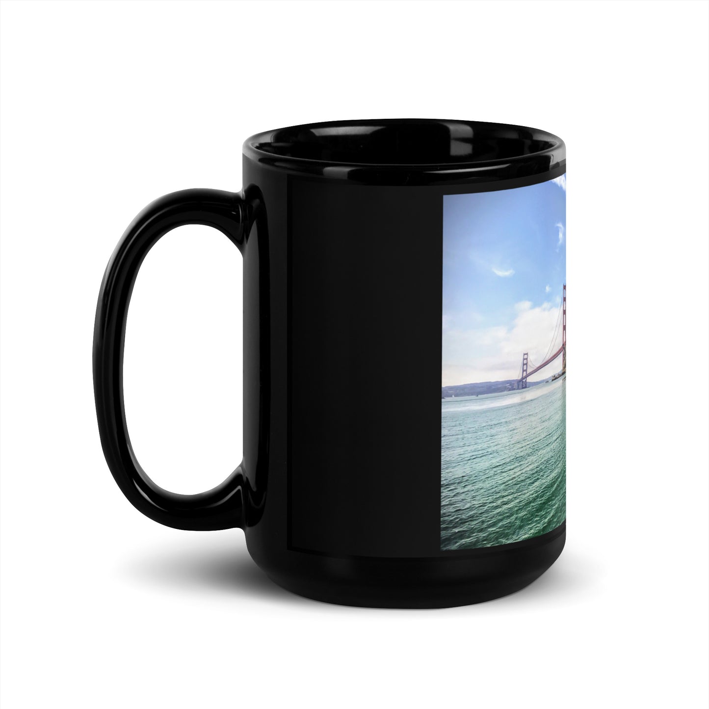 Golden Gate Bridge - Black Glossy Mug