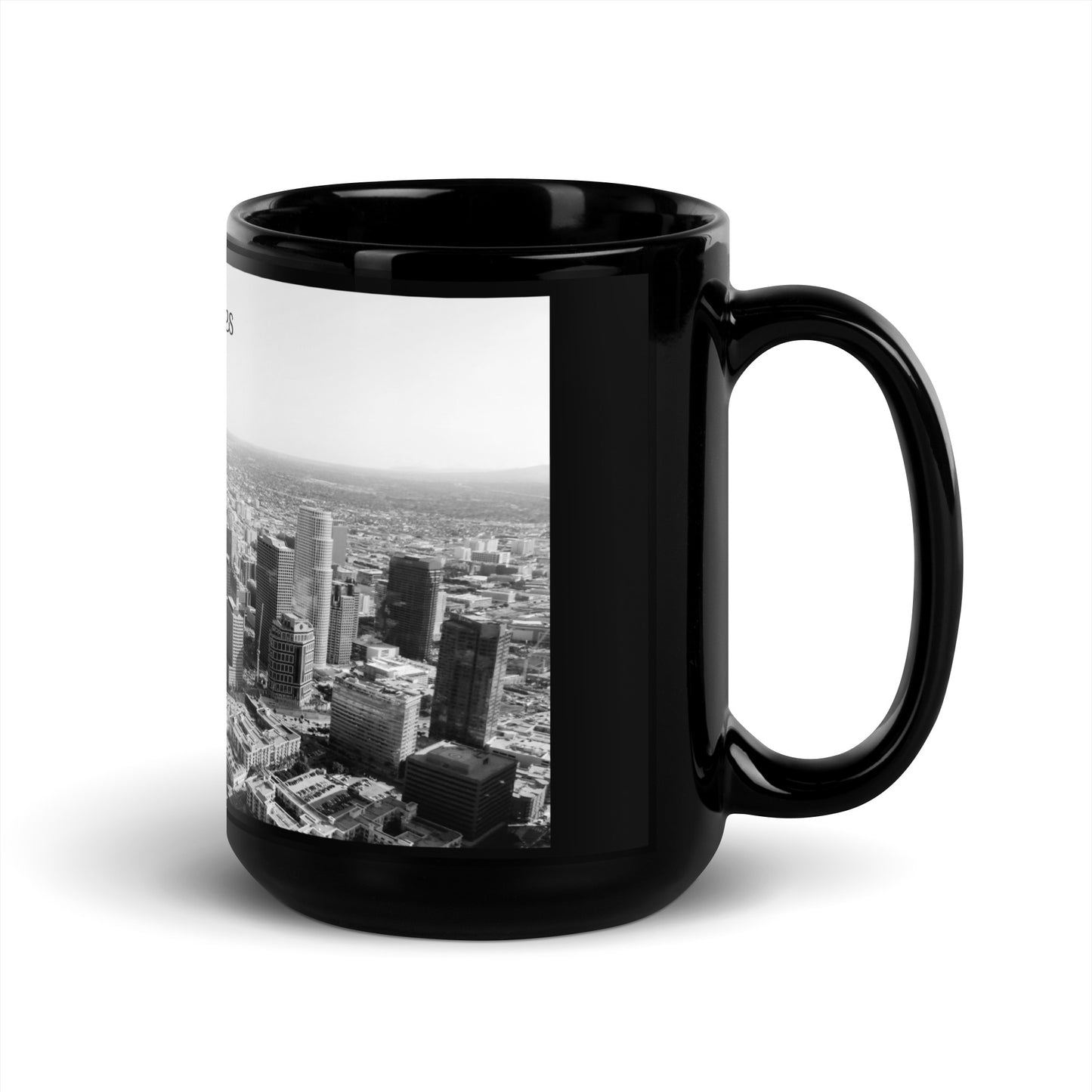 LA Sky Line - Black Glossy Mug