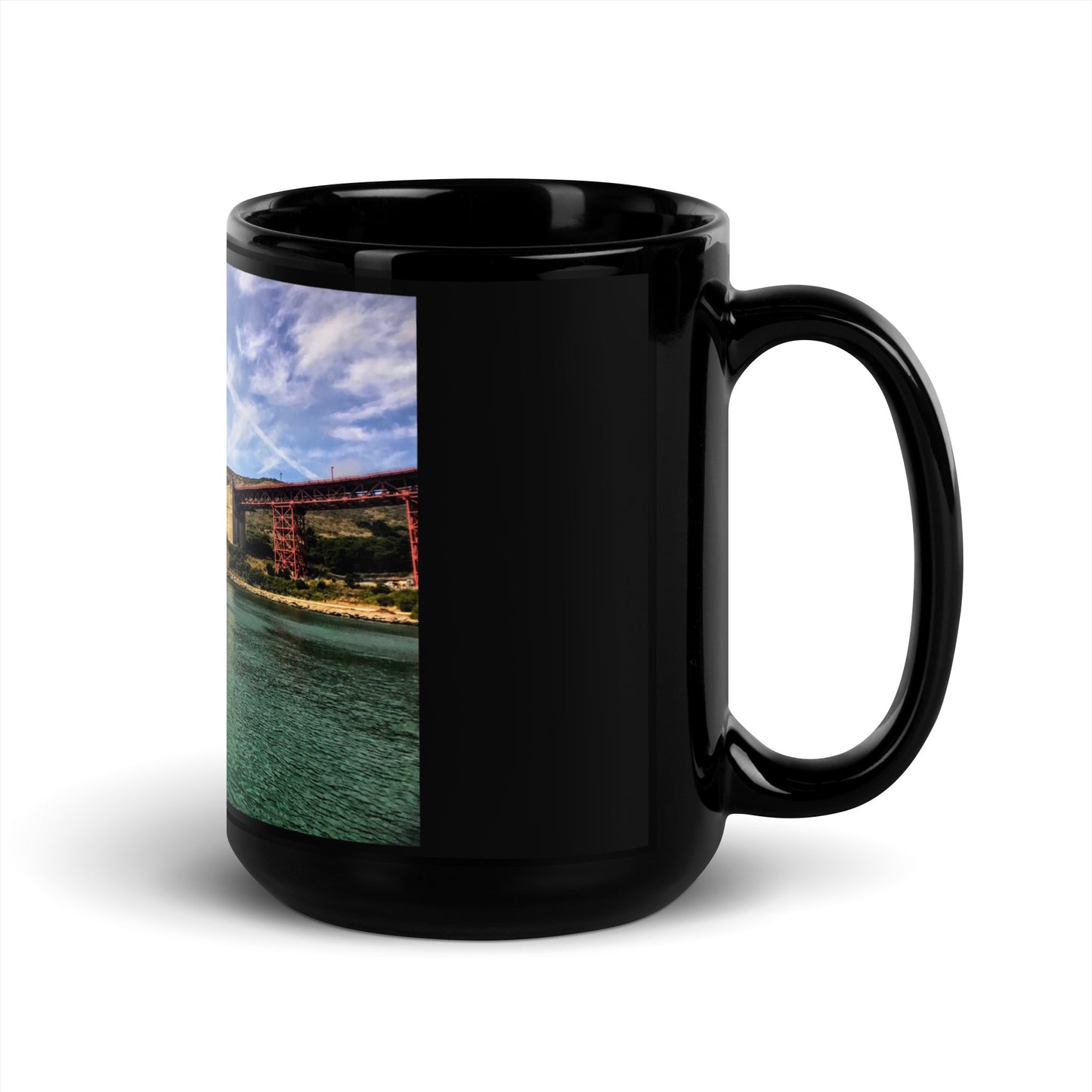 Golden Gate Bridge - Black Glossy Mug