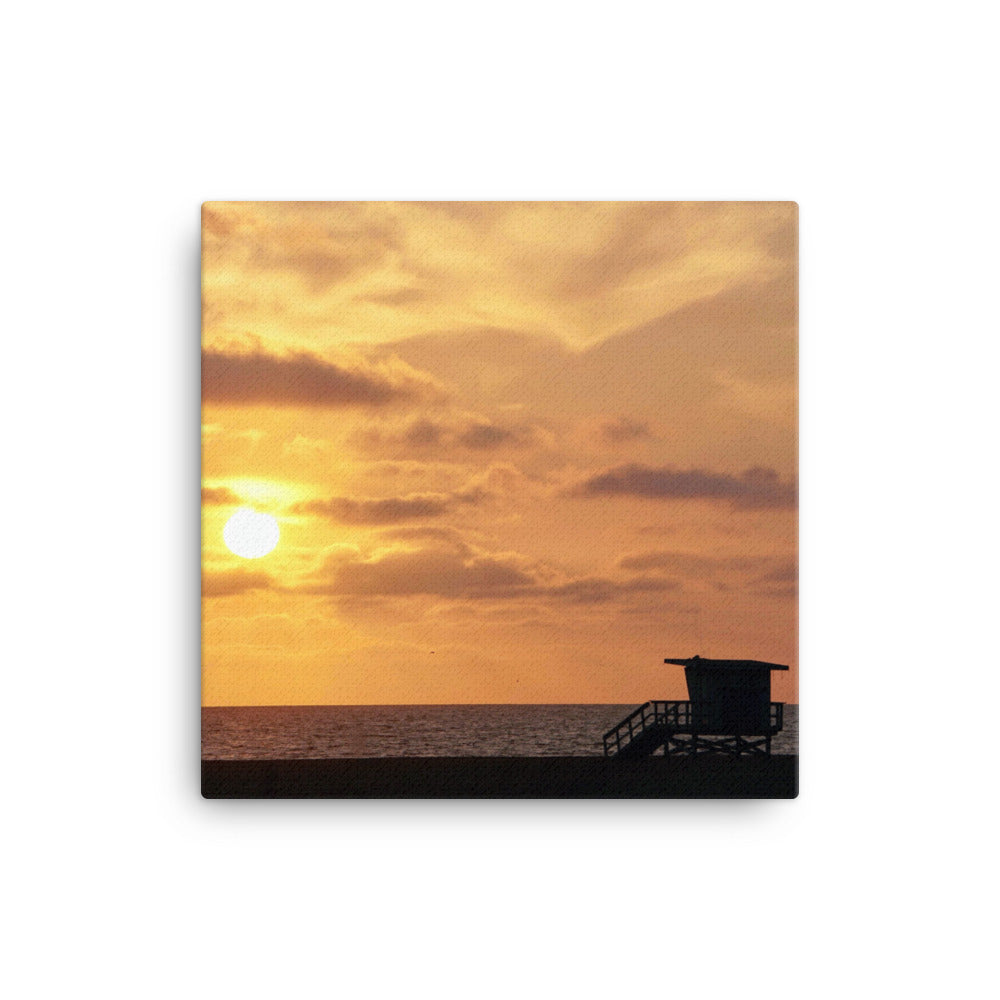 Santa Monica Beach Sunset - Canvas print