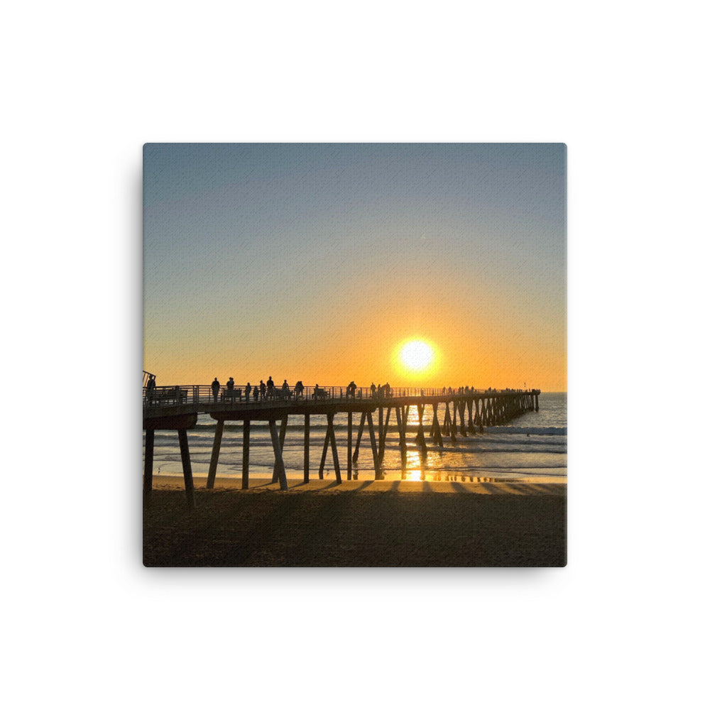 Hermosa Beach Pier Sunset - Canvas print