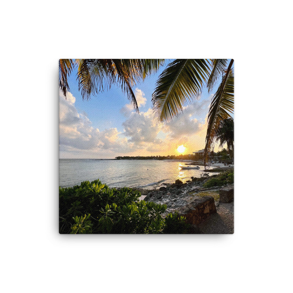 Tropical Sunset View - Canvas print