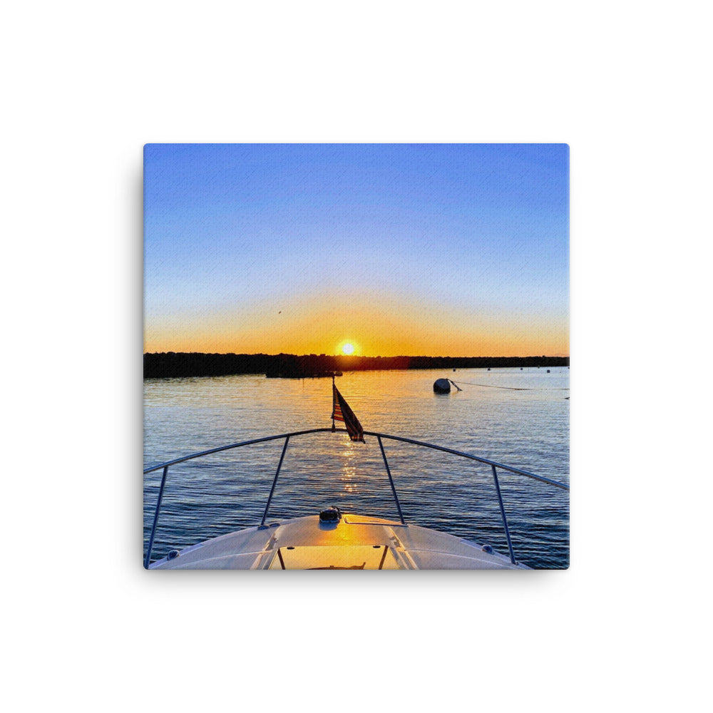 Sunset Harbor Cruise - Canvas print