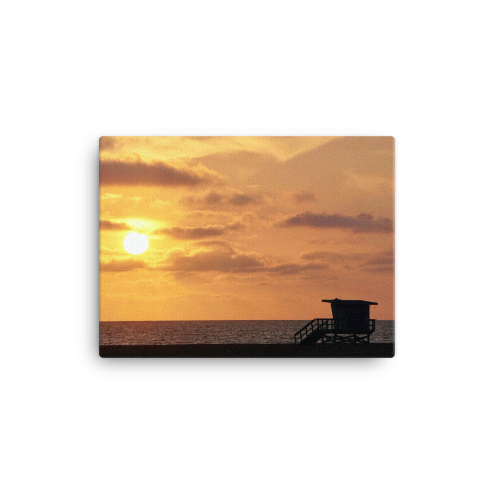 Santa Monica Beach Sunset - Canvas print