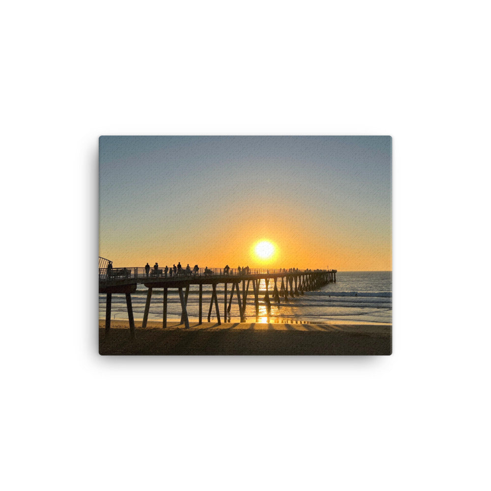 Hermosa Beach Pier Sunset - Canvas print