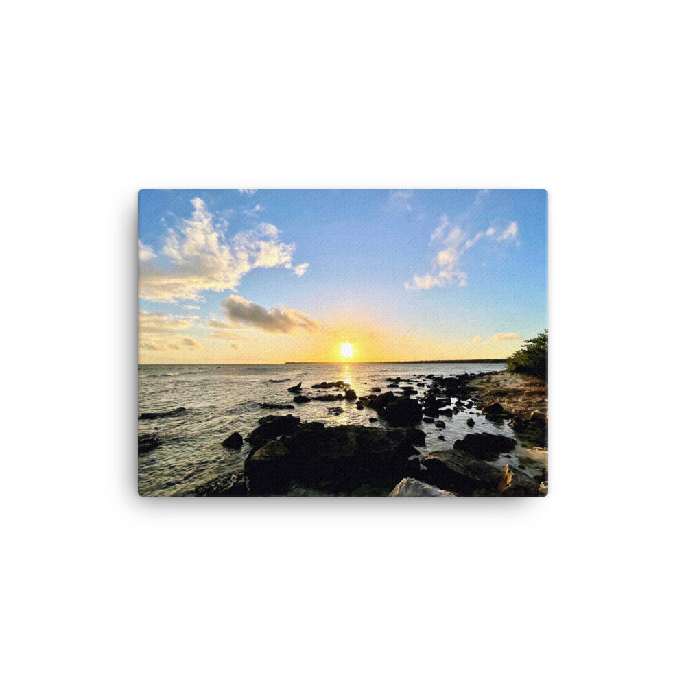 Ocean Rocks Sunset - Canvas Print