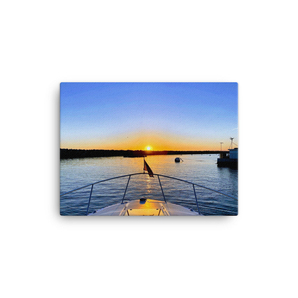 Sunset Harbor Cruise - Canvas print