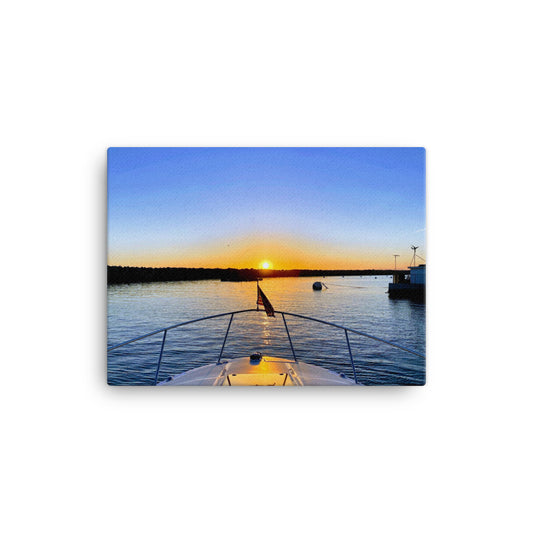 Sunset Harbor Cruise - Canvas print