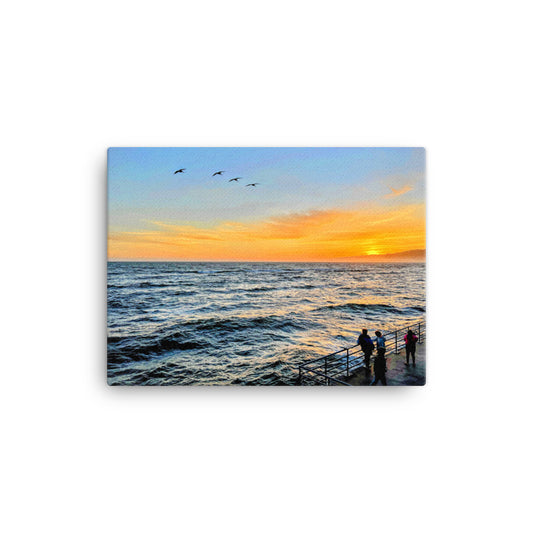 Santa Monica Pier Sunset - Canvas print