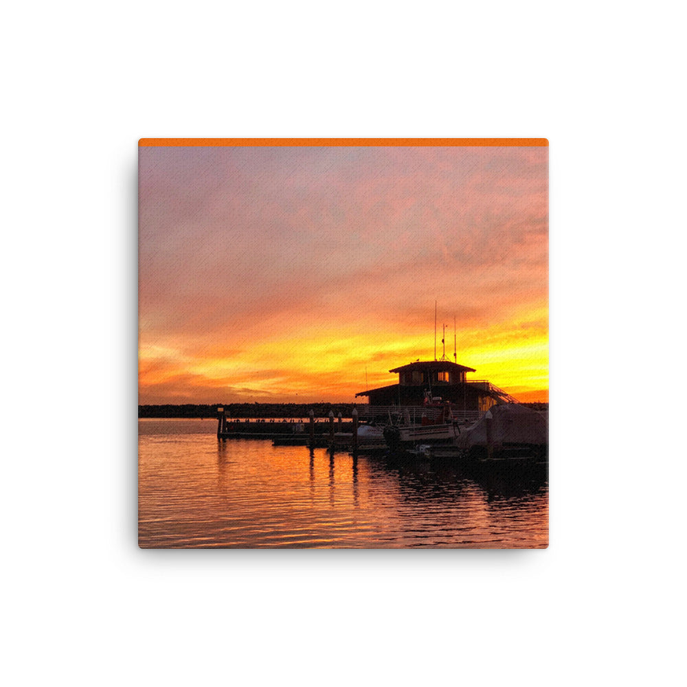 Redondo Beach Harbor Sunset - Canvas Print