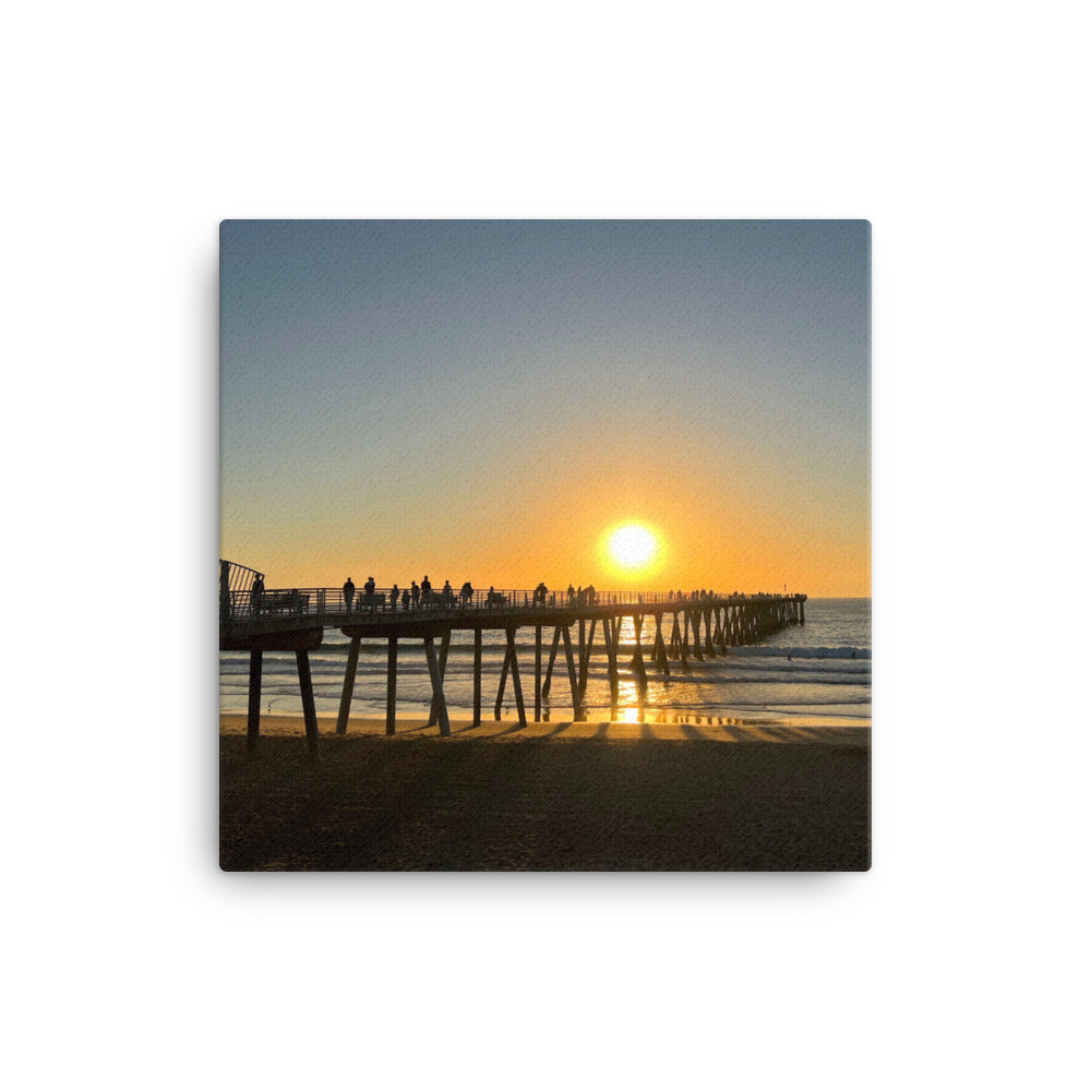 Hermosa Beach Pier Sunset - Canvas print