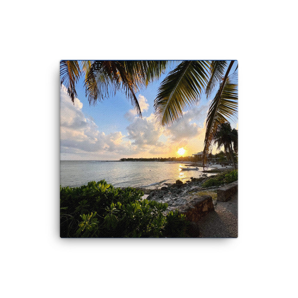 Tropical Sunset View - Canvas print