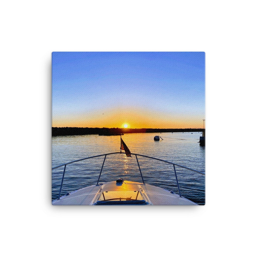 Sunset Harbor Cruise - Canvas print