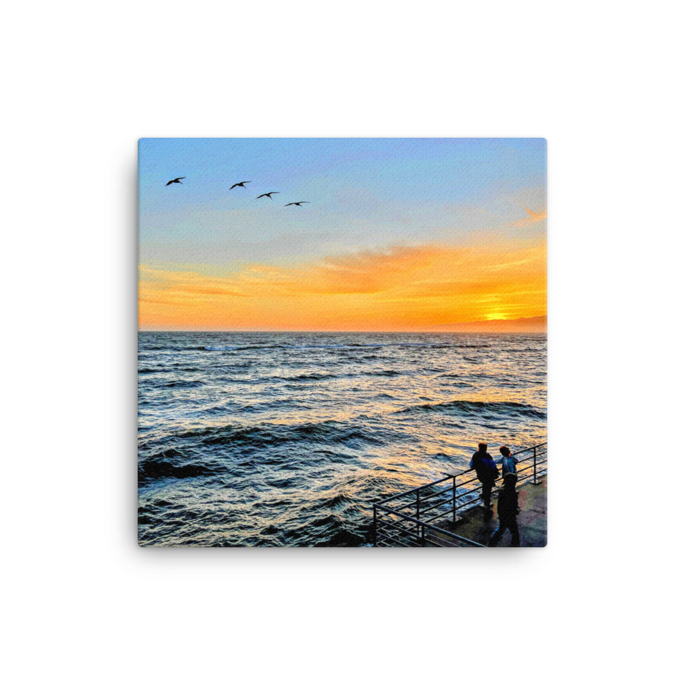 Santa Monica Pier Sunset - Canvas print