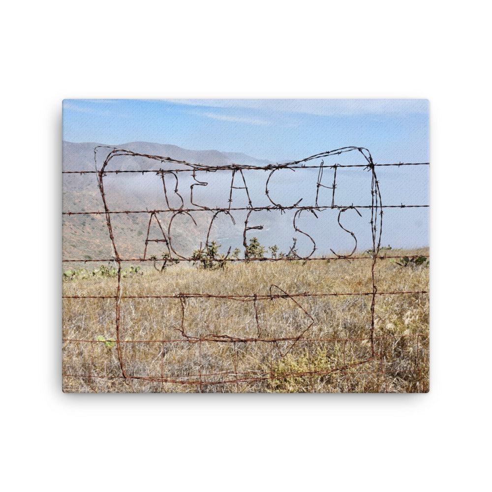 Barbed Wire Beach Access, Catalina Island -  Canvas print