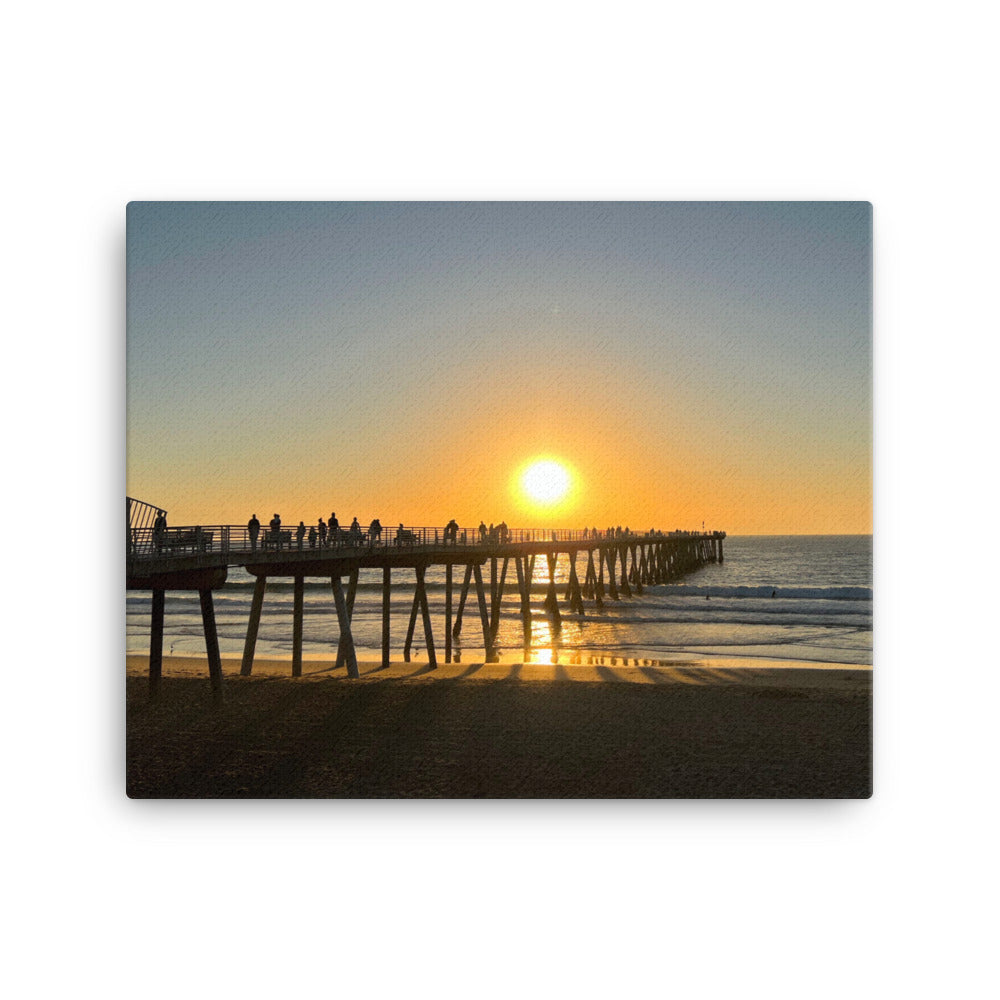 Hermosa Beach Pier Sunset - Canvas print