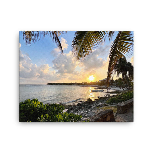 Tropical Sunset View - Canvas print