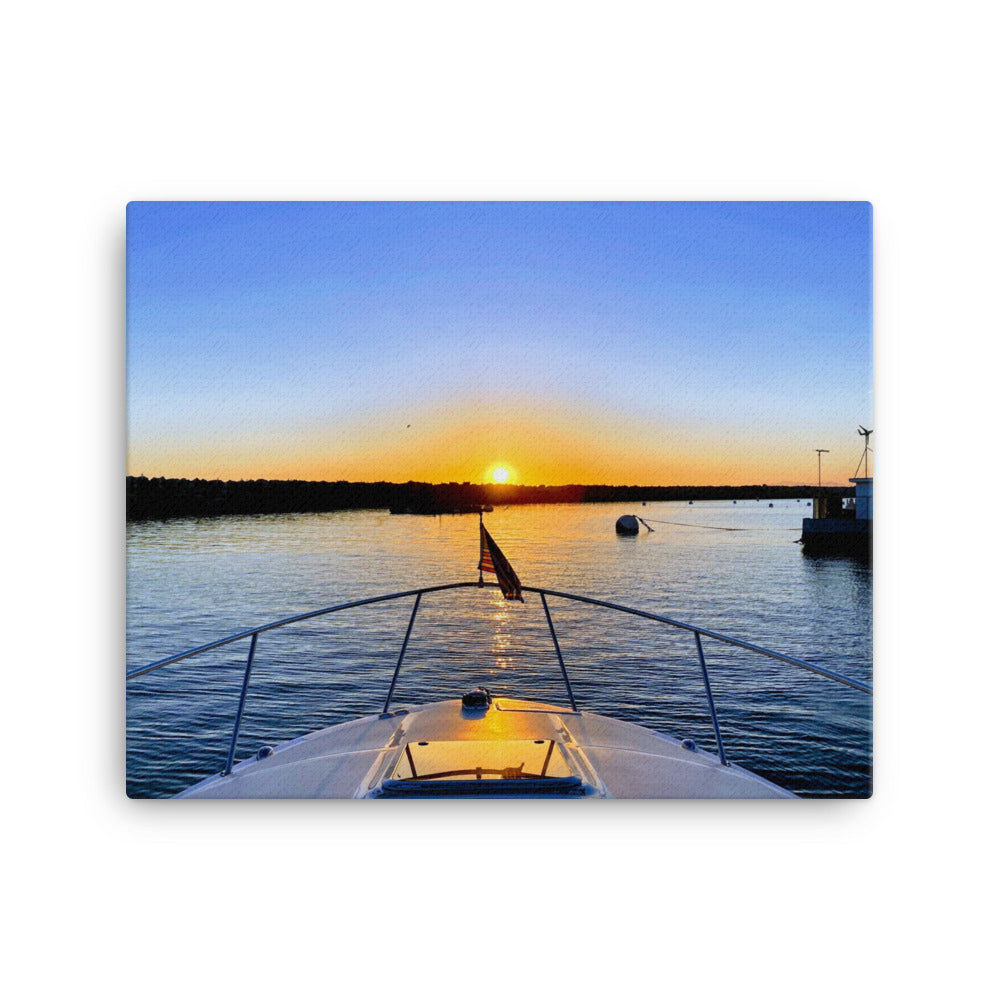 Sunset Harbor Cruise - Canvas print