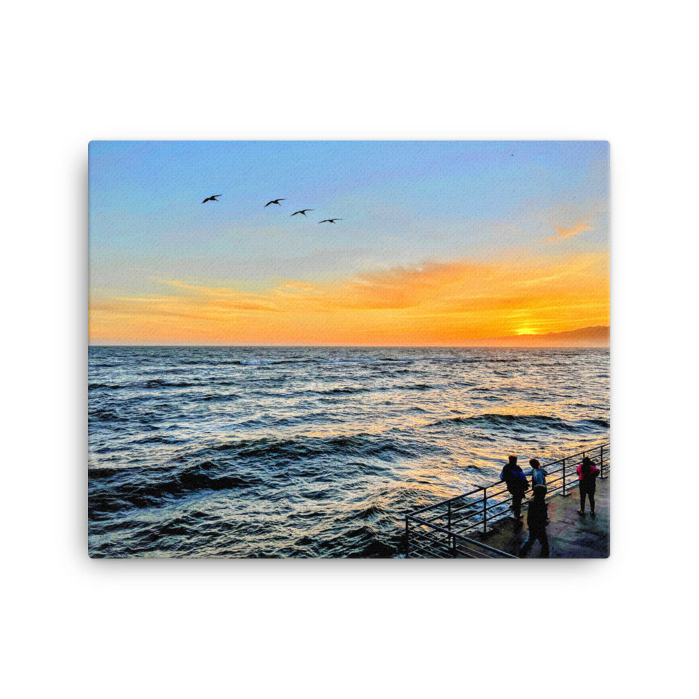 Santa Monica Pier Sunset - Canvas print