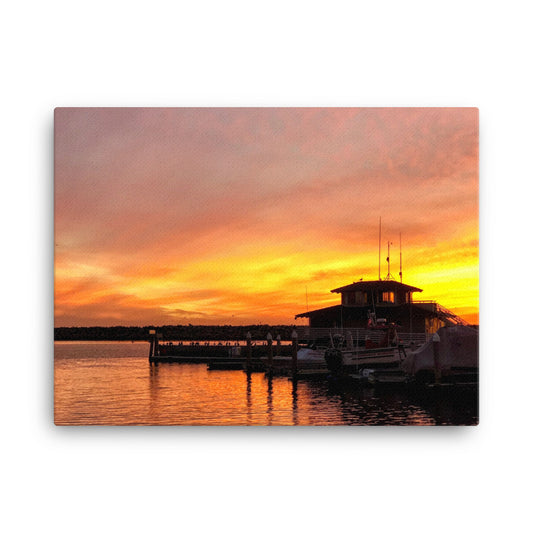 Redondo Beach Harbor Sunset - Canvas Print