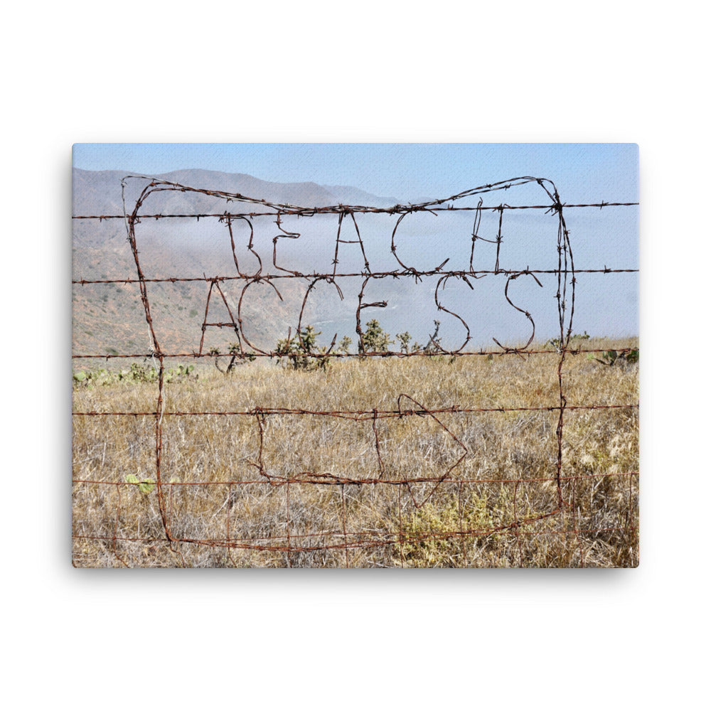 Barbed Wire Beach Access, Catalina Island -  Canvas print