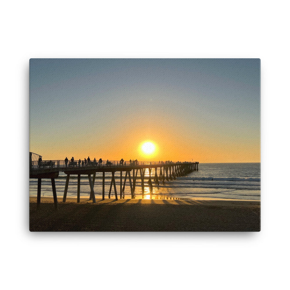 Hermosa Beach Pier Sunset - Canvas print