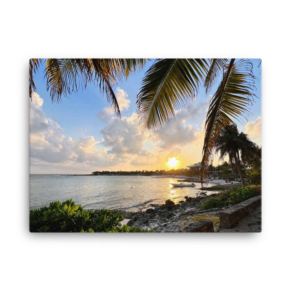 Tropical Sunset View - Canvas print