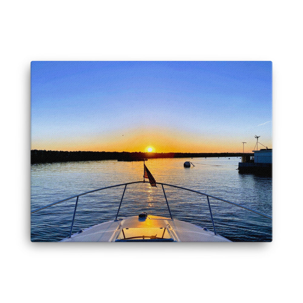 Sunset Harbor Cruise - Canvas print