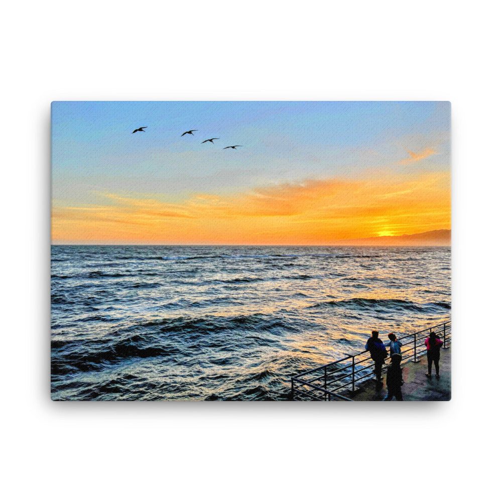 Santa Monica Pier Sunset - Canvas print