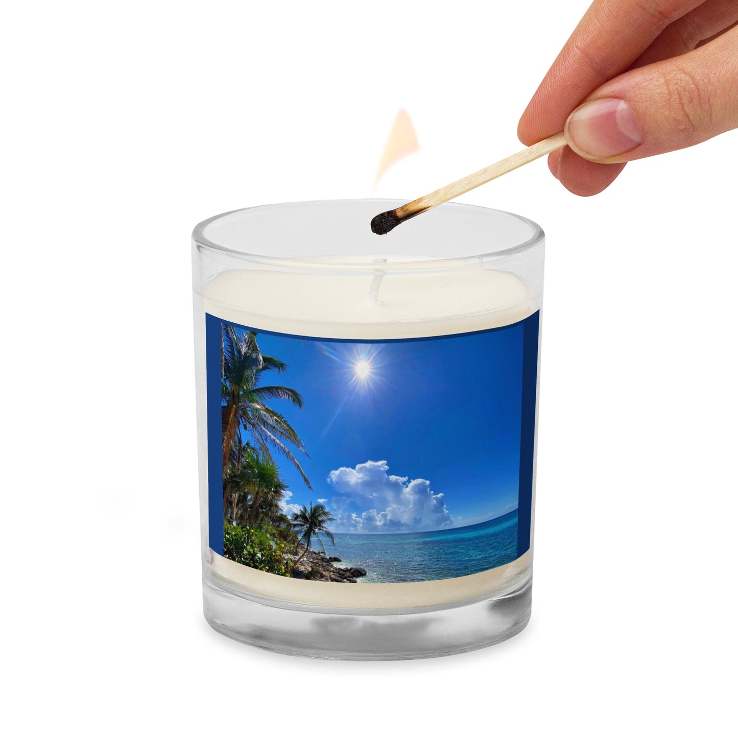 Sky and Cloud - Glass jar soy wax candle