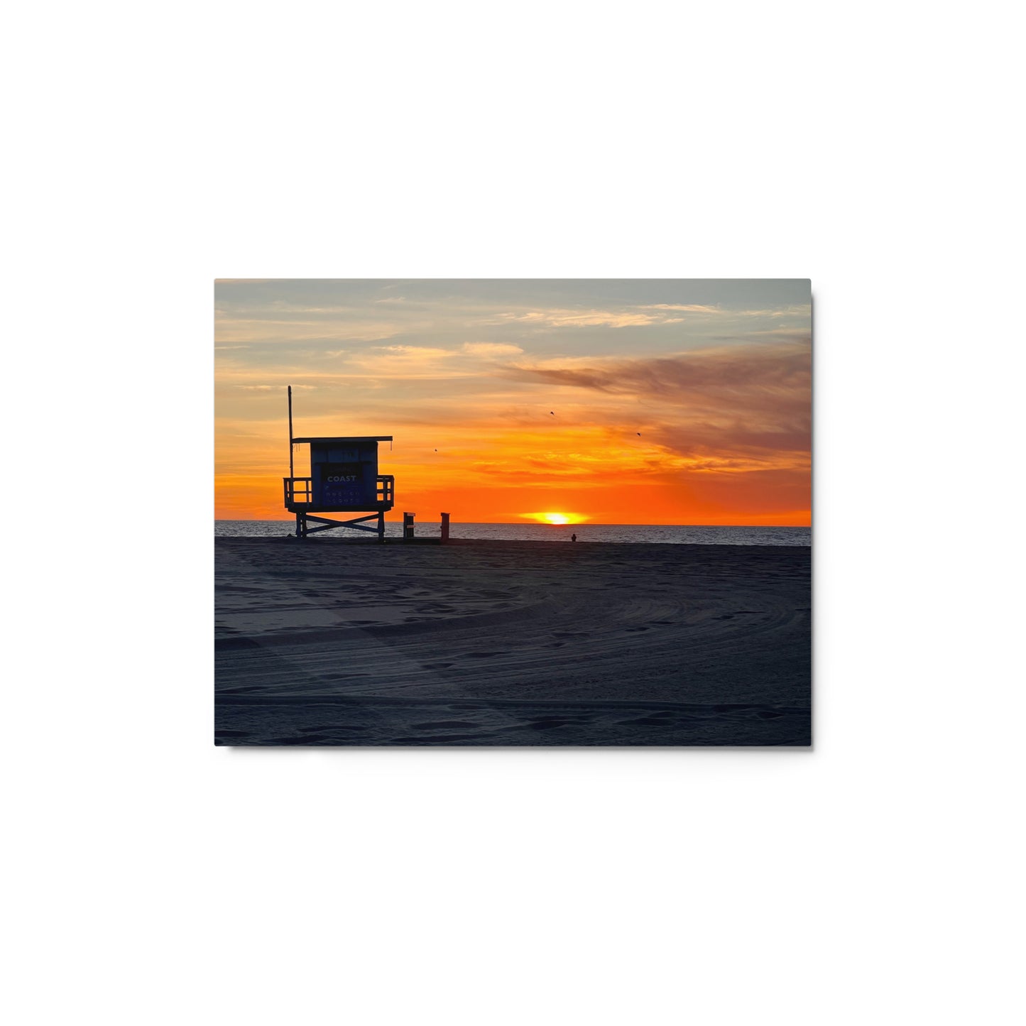 Lifeguard Tower Sunset - Metal prints