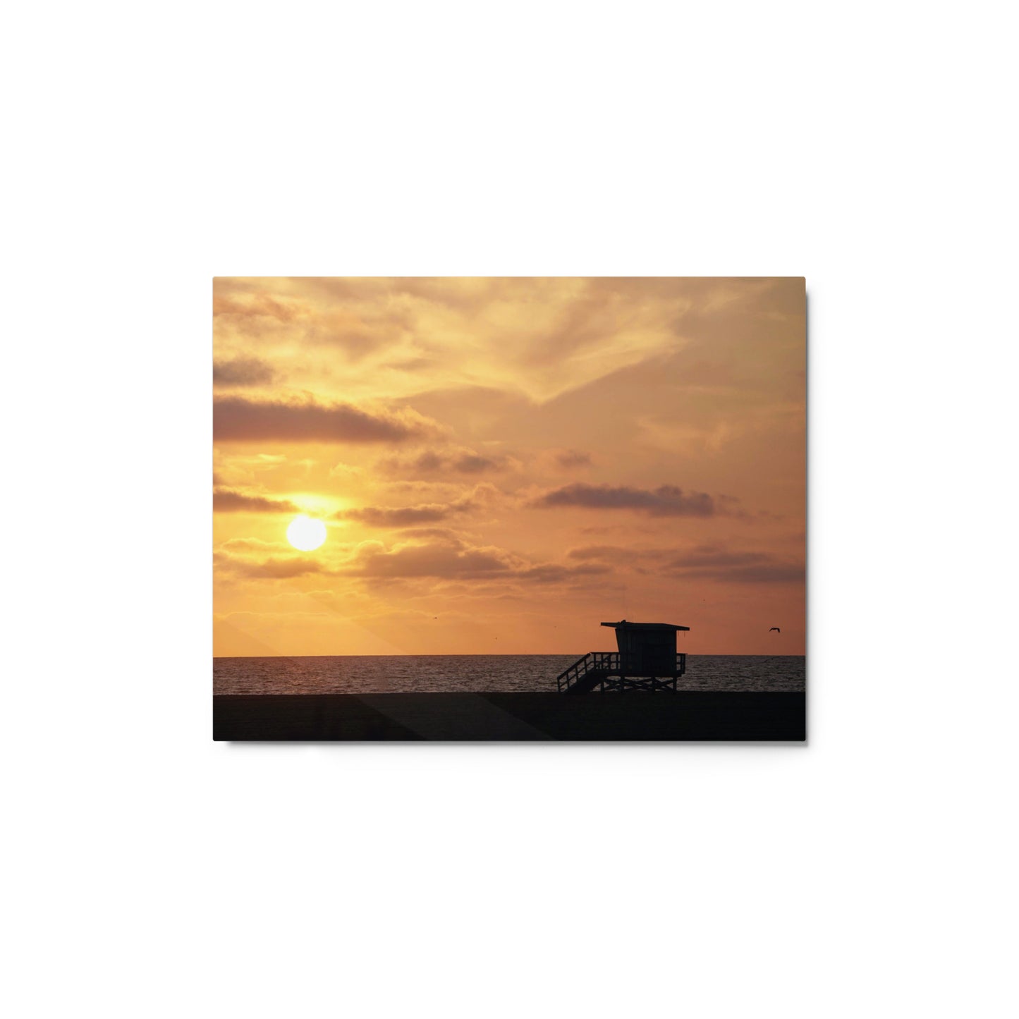 Santa Monica Beach Sunset - Metal print