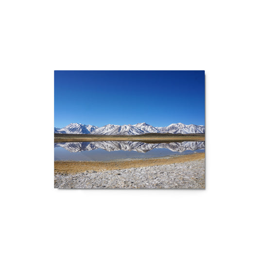 Mountain Snow Reflections - Metal print