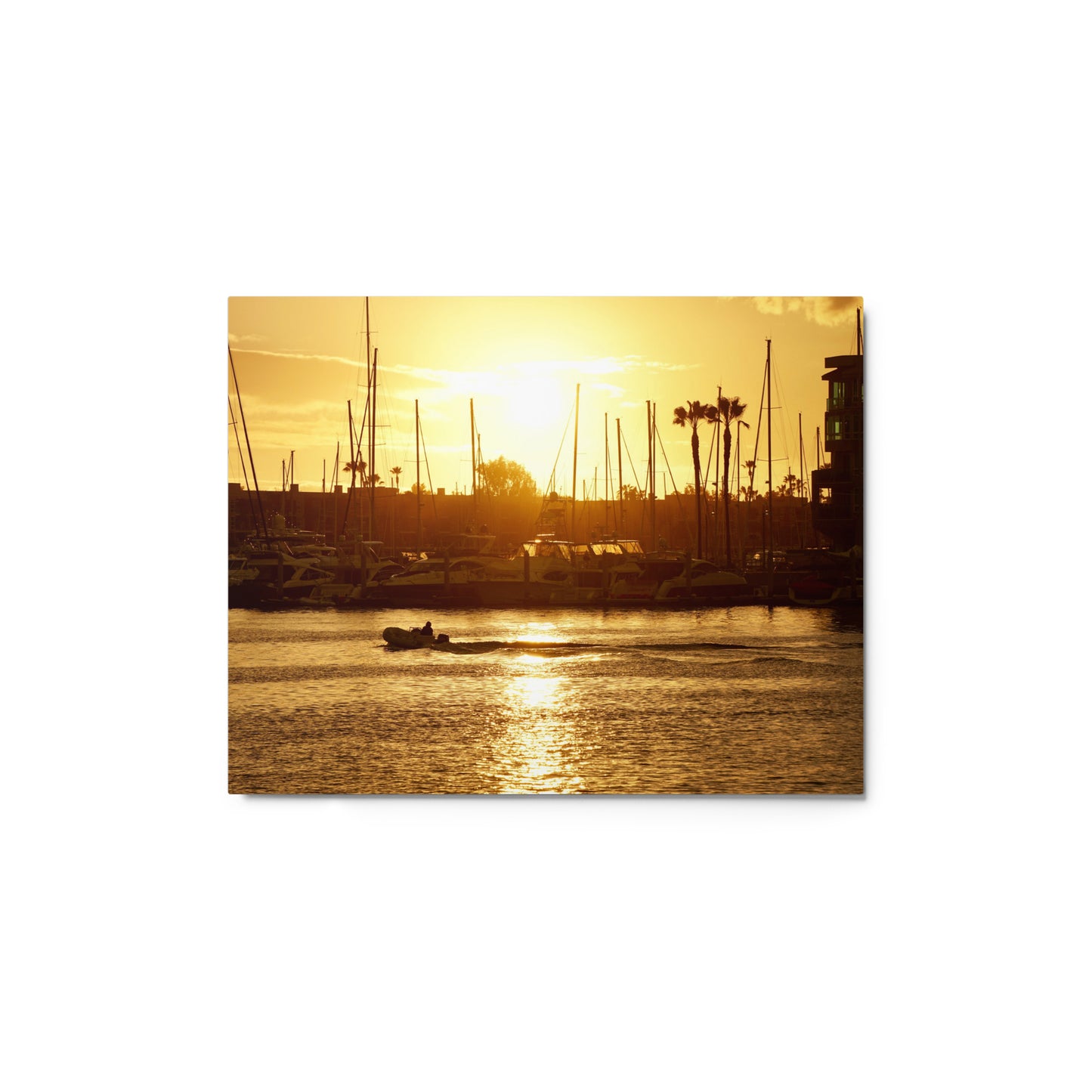 Golden Hour, Marina Del Rey CA - Metal print