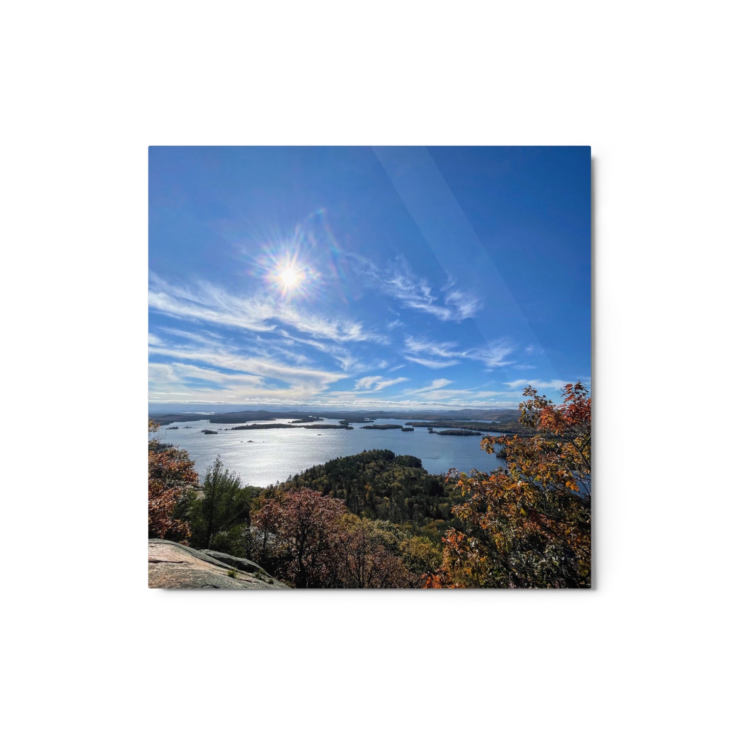 Mountain Top Lake Views - Metal print