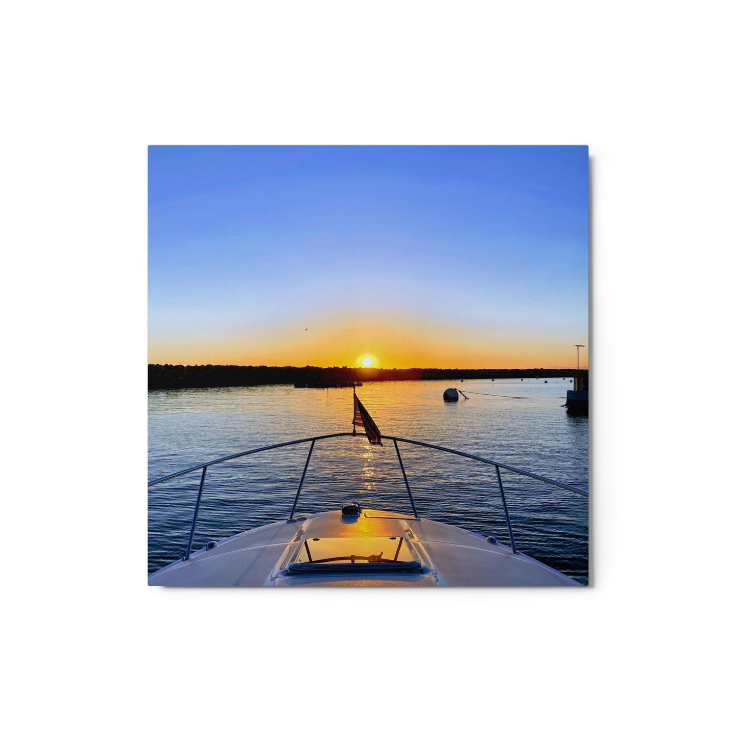 Sunset Harbor Cruise - Metal print